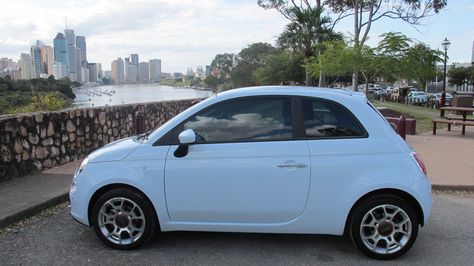 Baby blue Fiat 500- One of my favourite colours!! Blue Fiat 500, Baby Blue Paint, Fiat 500 Sport, Fiat 500 Car, Car Wheel Cover, Fiat 500c, Car Wheels Diy, Camaro Car, Beetle Car