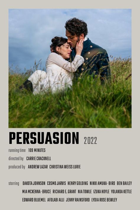 Persuasion Movie Poster Persuasion Jane Austen Book, Persuasion 2022, Cosmo Jarvis, Persuasion Movie, Minimalistic Polaroid Poster, Anne Elliot, Richard E Grant, Jane Austen Movies, Persuasion Jane Austen