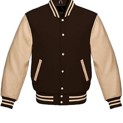 Mens Leather Coats, Varsity Letterman Jackets, Biker Jacket Men, Unique Jackets, Varsity Jackets, Leather Sleeves, Combination Of Colors, Casual Night Out, Letterman Jacket