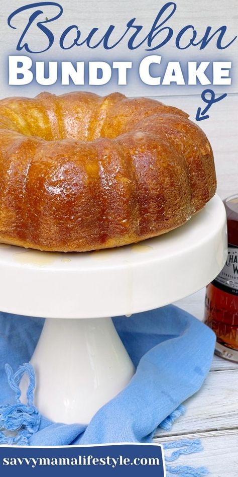 A dense pound cake, topped with a glaze, this Kentucky Bourbon Bundt Cake recipe is a southern classic! Just add fresh fruit, whipped cream or ice cream to serve. Everyone loves it! Pound Cake Glaze Recipe, Bourbon Bundt Cake, Bourbon Cake Recipe, Fruit Whipped Cream, Pound Cake Glaze, Bourbon Cake, Alcohol Cake, Dessert Breads, Bourbon Recipes