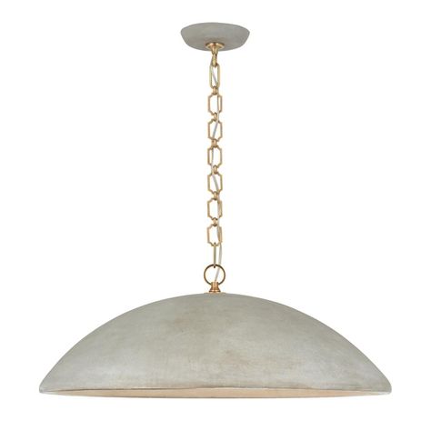 Industrial chic pendant in portland grey. Dimensions: W:30.00" x D:30.00" x H:11.75"  Chain Length: 6.00" Canopy: 5.75" Wattage: 100W Socket Type: E26 Keyless Plug In: No Bulbs Included: No Elliot Pendant, Suzanne Kasler, Mcgee & Co, Classic Metal, Favorite Kitchen, Industrial Chic, Small Decor, Visual Comfort, Ceiling Light Fixtures