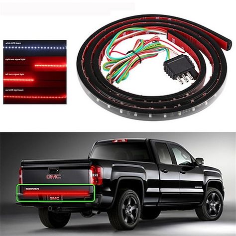 Tailgate Bar, Flexible Led Light, Towing Vehicle, Truck Tailgate, Brakes Car, Red Led Lights, Led Strip Light, Bright Led Lights, Work Truck