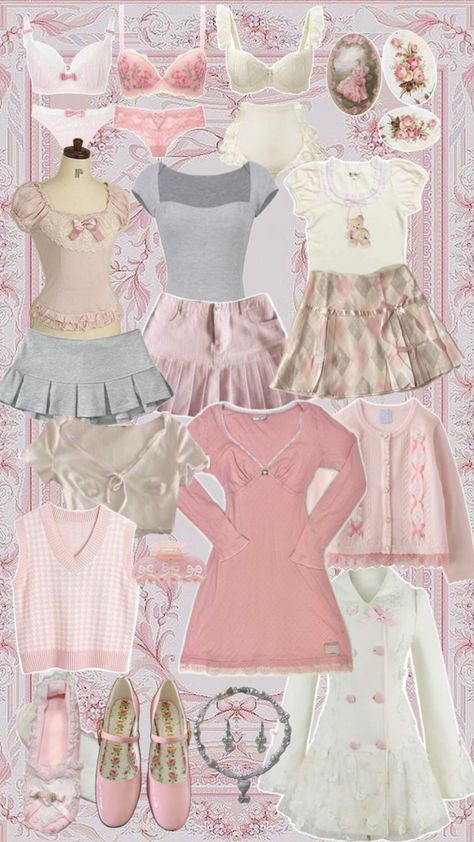 #coquette #princess #pink #vintage #shabbychic #bows Wardrobe Coquette, Preppy Capsule Wardrobe, Coquette Princess, Pink Vintage, White Outfits, Capsule Wardrobe, Pretty Outfits, Style Me, Shabby Chic