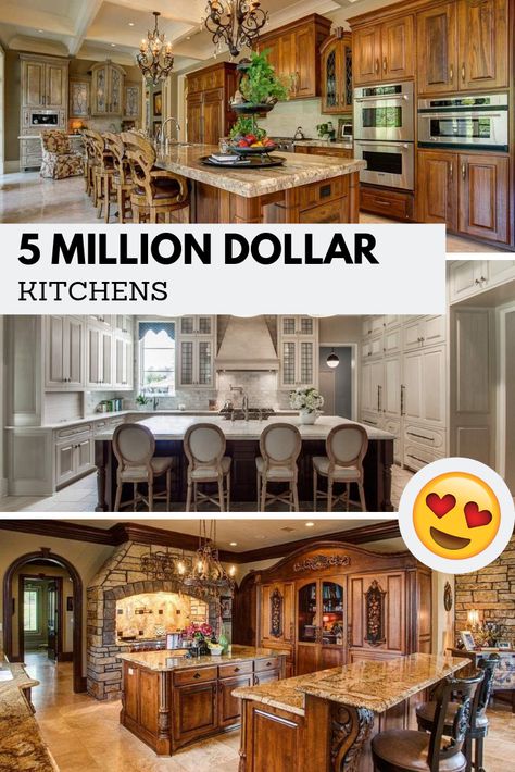 Oh to live like a millionaire! Some will get to experience it, and others will only dream it. Consider me your fairy godmother because today we are taking a look at 5 Million Dollar kitchens that are truly #KitchenGoals! Million Dollar Kitchens, Extravagant Homes, Consider Me, Kitchen Decor Inspiration, Million Dollar Homes, Dream It, Fairy Godmother, Dream Houses, Million Dollar