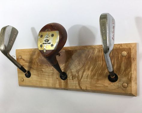 Golf Crafts, Coat Rack Shelf, Golf Design, Vintage Golf, Wood Buttons, Coat Rack Wall, Hat Rack, Toddler Bedrooms, Resin Table