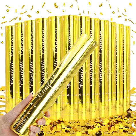 Amazon.com: Confetti Cannons 12 Pack Confetti Party Poppers Confetti Shooters Gold Confetti Cannon Bulk Biodegradable Confetti Poppers for Wedding,Birthday,Graduation, New Years Eve Celebration : Home & Kitchen Confetti Cannon Wedding, Surprise Birthday Decorations, Confetti Cannon, Confetti Gender Reveal, Confetti Poppers, Biodegradable Confetti, Christmas Video, Party Poppers, Party Supply Store