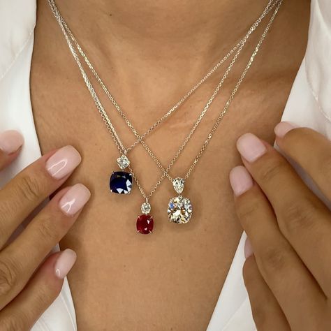 RONALD ABRAM on Instagram: “Ronald Abram’s Pendant Necklaces seek to elevate the women who wear them by combining exceptional stones with contemporary design.…” Burmese Ruby, Cushion Cut Diamond, Cushion Cut Diamonds, Diamond Pendant Necklace, Burmese, Cushion Cut, Pear Shape, Diamond Pendant, Pendant Necklaces