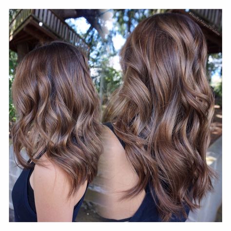 glowing! Hazelnut, caramel balayage perfection! Ecaile or tortoise shell color Hair Color With Caramel Highlights, Hazelnut Hair Color, Hazelnut Hair, Ideas For Hair Color, Mocha Color Hair, Mocha Hair, Caramel Balayage, Caramel Highlights, Brunette Balayage Hair