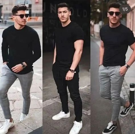 Night Out Outfit Men, Fabian Penje, Black Tshirt Outfit, Superenge Jeans, Streetwear Inspiration, Mens Casual Outfits Summer, Men Fashion Casual Shirts, Men With Street Style, Stylish Men Casual