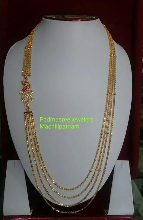 Step Golusu Gold, Chandra Haaram Designs, Golusu Designs, Chandraharam Latest Designs, Chandra Haram Designs Gold, Chandraharam Designs, Step Chain, Gold Jewels Design, Gold Bangles For Women