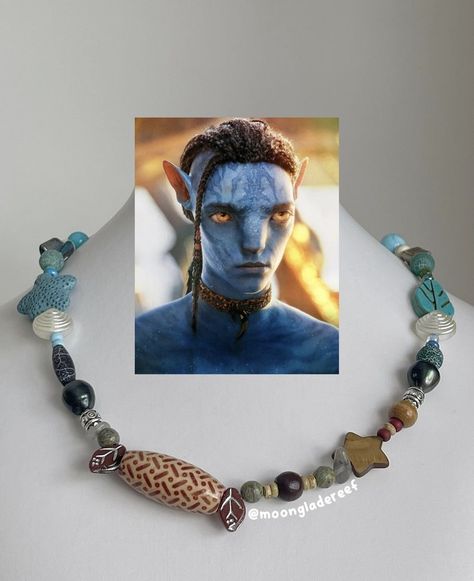 AVATAR Na'vi Style Necklace Omatikaya Metkayina Lo'ak Avatar Inspired Jewelry, Metkayina Avatar, Avatar Tattoo, Avatar Dr, Jake Sully, Avatar 1, Avatar World, Funny Profile, Clothes Aesthetic