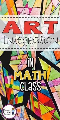 Take your geometry lesson up a notch by integrating the arts. This colorful geometry lesson is sure to engage your students and brighten up your classroom. Art In Math, Math College, Math Art Projects, Classe D'art, Geometry Lessons, Art And Math, Arts Integration, Fourth Grade Math, 6th Grade Math