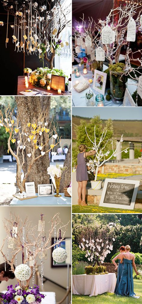 wishing tree wedding guest book ideas Wishing Tree Wedding, Tree Wedding Guest Book, Guest Book Unique, Magic Wedding, Wedding Tree Guest Book, Wedding Guest Book Ideas, Music Themed Wedding, Guest Book Tree, Wedding Guest Book Unique