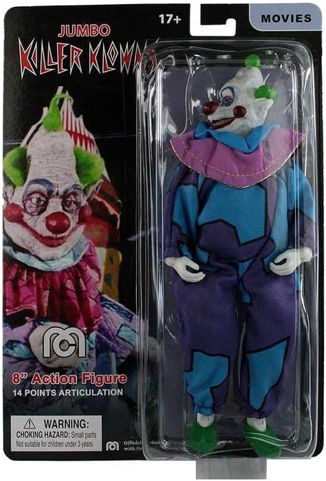 Killer Klowns from Outer Space: Mego has released an 8 inch Jumbo figure Jimi Hendrix Woodstock, Horror Action Figures, Halloween Friday The 13th, Killer Klowns From Outer Space, Figures Anime, Arrow (tv Show), Childs Play Chucky, Pennywise The Dancing Clown, Trick Or Treat Studios