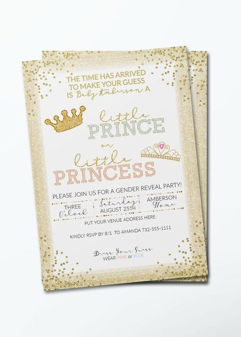 Gender reveal parties - Gender Reveal Prince or Princess Baby Shower Invitation | CatchMyParty.com Raindrop Gender Reveal Baby Shower Invitation | CatchMyParty.com  #catchmyparty #partyideas #genderreveal #genderrevealbabyshower  #genderrevealbabyshowerinvitation #genderrevealinvitation  #princegenderreveal #princessgenderreveal Princess Gender Reveal, Disney Gender Reveal, Pregnant Ideas, Best Gender Reveal, Gender Reveal Invitations Template, Princess Baby Shower Invitation, Pregnancy Gender, Gender Reveal Themes, Gender Reveal Party Invitations