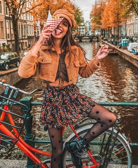 Amsterdam Outfit, Amsterdam Photography, Sheer Black Tights, Crop Top Jacket, Amsterdam Travel, Voyage Europe, Houndstooth Dress, Cocktail Attire, Sparkle Dress