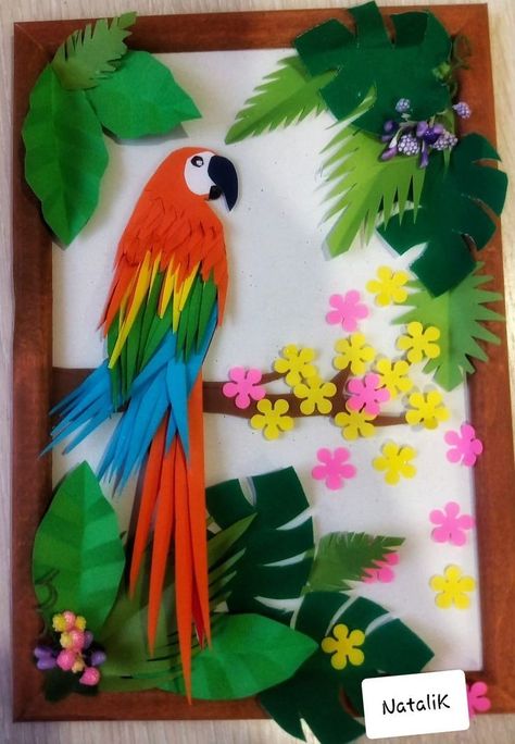 Jungle Theme Classroom Decorations, Rainforest Crafts, Craft Ideas With Paper, Jungle Crafts, Kids Craft Ideas, Craft Easy, Vbs Ideas, Easy Arts And Crafts, Theme Classroom