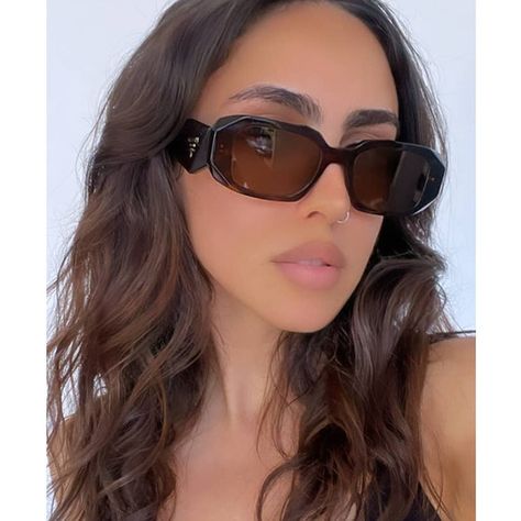 NEW Prada PR17WS Sunglasses in Tortoise Mirror Brown Tortoise Mirror, Prada Pr17ws, Prada Pr 17ws, 90s Sunglasses, Brown Mirror, Prada Accessories, Brown Sunglasses, Havana Brown, Prada Sunglasses