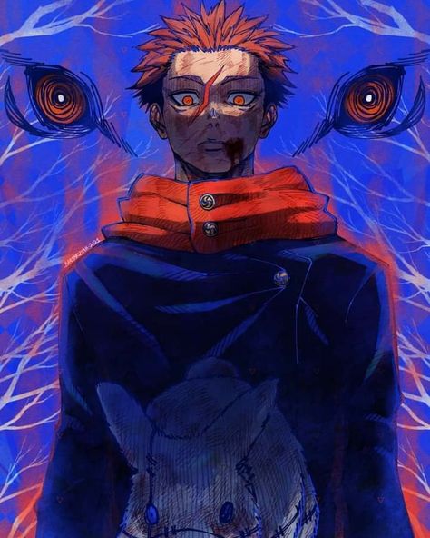 Football Anime, Itadori Yuji, Yuji Itadori, Cool Anime Wallpapers, Cool Anime Pictures, Anime Background, Icon Illustration, Anime Demon, Jujutsu Kaisen