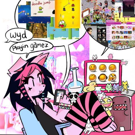 Scenecore Pink, Scene Oc Art, Webcore Art, Scene Art 2000s, Scenecore Oc, Scene Oc, Scene Art Style, Scene Emo Art, Scenecore Art