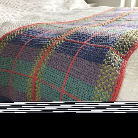 Isle of Skye Tartan Bed Runner Crochet pattern by Loops and Crosses Crochet Tartan Blanket, Crochet Tartan, Runner Crochet Pattern, Runner Crochet, Tartan Bedding, Unique Tools, Tartan Blanket, Bed Runner, Isle Of Skye