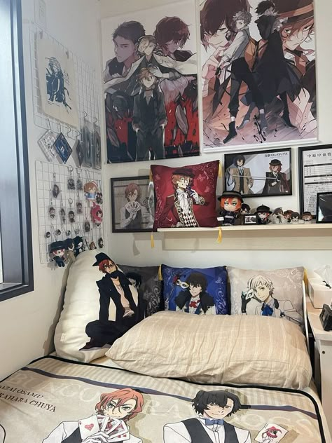 Anime Rooms, Anime Bedroom Ideas, Otaku Room, Dekorasi Kamar Tidur, Anime Room, Dog Rooms, Diy Basket, Cute Room Ideas, Pretty Room