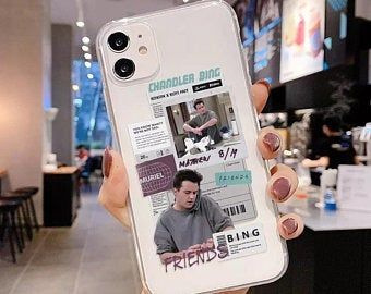 Gifts For Engaged Friend, Transparent Iphone Case, Friends Phone Case, Transparent Iphone, Tv Gift, Iphone Case Stickers, Flower Iphone Cases, Luxury Phone Case, Chandler Bing