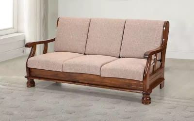 Wooden Frame Sofa, Sofa Design Wood, Tv Unit Furniture Design, Wooden Sofa Set Designs, Teak Wood Furniture, Wooden Sofa Designs, Sofa Brown, Simple Sofa, Wooden Sofa Set