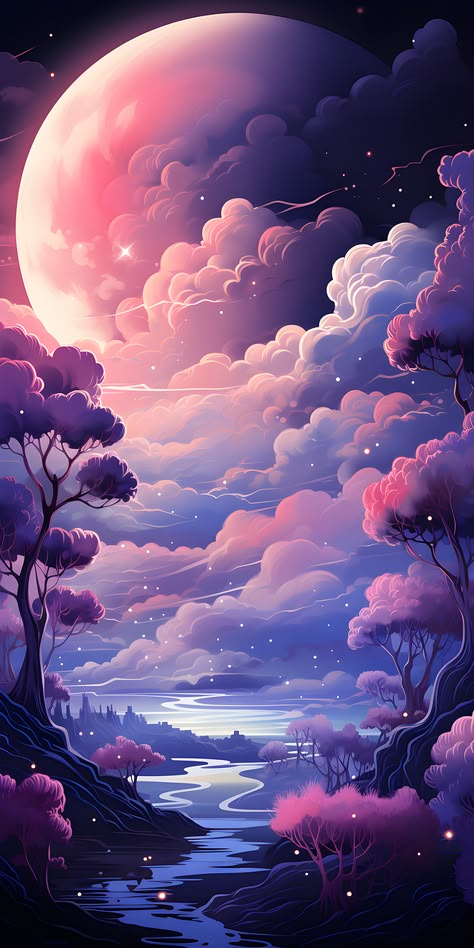 Download free HD stock image of Clouds Heaven My Dream World Painting, Space Clouds Art, Inspirational Wallpapers Aesthetic, Imagination Art Dreams, Cute Night Wallpaper, Dream World Aesthetic, Dream Aesthetic Art, Background Art Ideas, Dream World Art