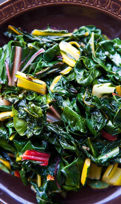 Swiss Chard Recipe, Swiss Chard Recipes, Chard Recipes, Csa Recipes, Asparagus Pasta, Swiss Chard, Crushed Red Pepper, Paleo Vegan, Vegetable Side