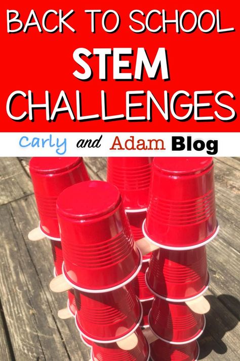 Elementary Stem Challenges, Stem Challenges Middle School, Back To School Stem, Simple Stem Challenges, Stem Challenges Elementary, Fall Stem Activities, Simple Stem Activities, Back To School Elementary, Elementary Stem