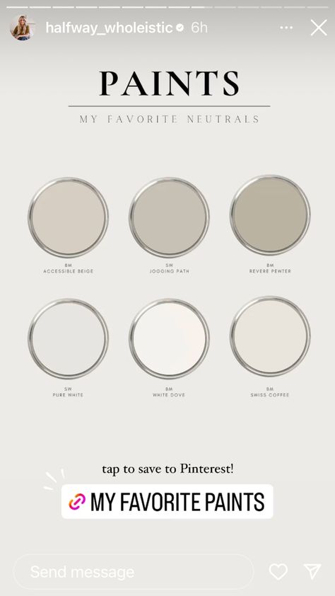 Swiss Coffee And Accessible Beige, Living Room Paint Design, French Country Paint Colors, Rental Makeover, Room Paint Designs, Columbia House, Balanced Beige, Interior Design Principles, Swiss Coffee