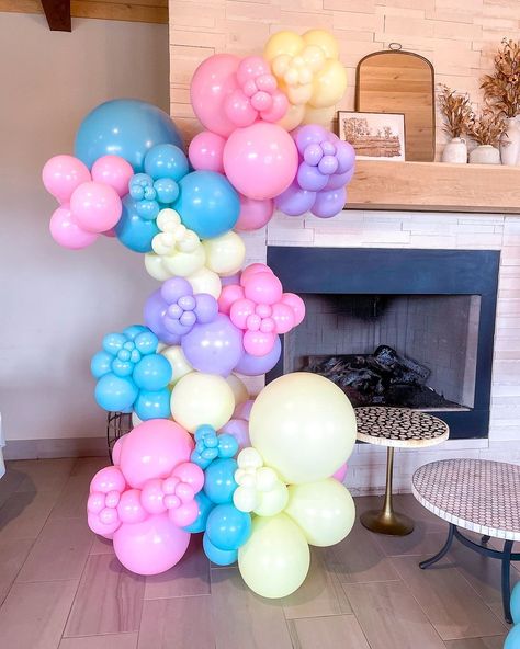 Poppin’ Cleveland | Here’s another small but mighty balloon garland for your feed 💖Petition to bring pastels into fall? ✨ • • • #balloongarland #balloonarch... | Instagram Yellow And Purple Balloon Garland, Pastel Purple Balloon Garland, Pastel Pink And Purple Balloon Garland, Pastel Pink Blue And Purple Balloon Garland, Small But Mighty, Balloon Arch, Balloon Garland, Cleveland, Balloons