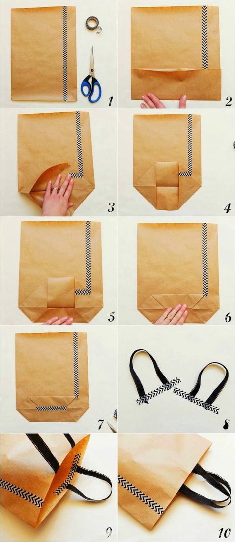 Diy Gift Bags Paper, Make Your Own Paper, Diy Paper Bag, Paper Bag Crafts, Sac Diy, Gift Bags Diy, Brown Paper Bag, Paper Gift Bags, Paper Bags