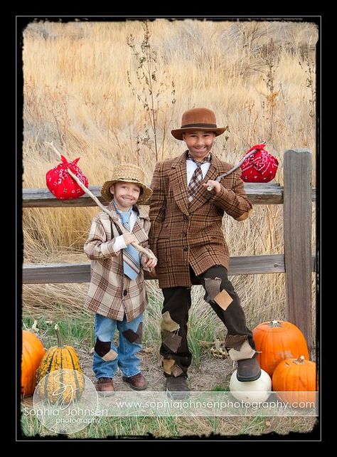 Hobo Costume: DIY  www.sophiajohnsenphotography.com Hobo Costume, Hobo Outfit, James And The Giant Peach Costume, James And Giant Peach, Peach Costume, Christmas Express, Adventure Baby Shower, Second Birthday Ideas, Halloween Cans