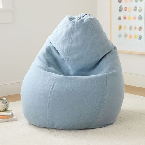 floor cushion | West Elm Kids Lounge Chair, Cool Bean Bags, West Elm Kids, Playroom Storage, Modern Toys, Bean Bag Chair Kids, Playroom Furniture, Kitchen Mirror, Pottery Barn Teen