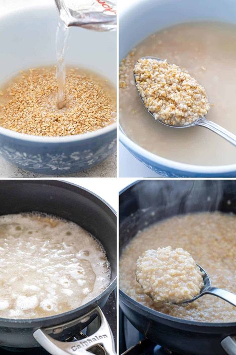 Learn how to cook steel cut oats four different ways: microwave, stovetop, overnight, and slow cooking. Choose method based on convenience and batch size. #steelcutoats #breakfast #oatmeal Microwave Steel Cut Oats, Steel Cut Oats Microwave, Steel Cut Oats Stovetop, Steal Cut Oats Recipes, Steel Oats, Oats With Milk, Steel Cut Oats Overnight, Steel Cut Oatmeal Recipes, Steel Cut Oats Recipe