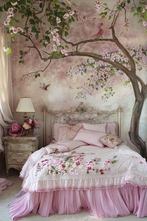 Woodland Theme Bedroom, Flower Canopy, Canopy Over Bed, Pretty Bedrooms, Yes No Maybe, Bedroom Wall Decor Ideas, Canopy Bed Diy, Chic Bedrooms, Fairy Bedroom