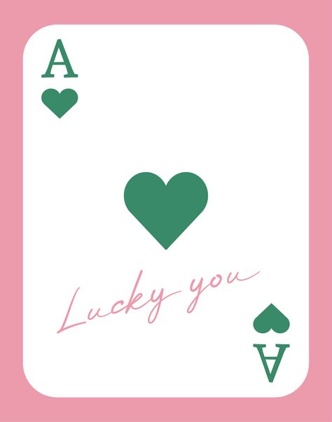 Lucky Illustration Art, Pink Playing Cards Aesthetic, Pink Casino Aesthetic, Lucky You Wallpaper, Luck Affirmations, Lucky Aesthetic, Casino Aesthetic, Aesthetic Roses, Iconic Wallpaper