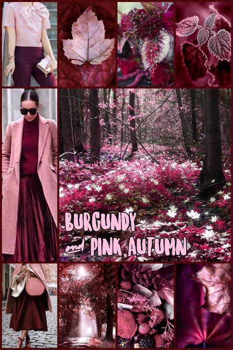 Magenta Clothes Outfit, Dark Autumn Pink, Bordeaux Color Palette, Wine Color Palette, Magenta Color Palette, Deep Autumn Color Palette, Fashion Portfolio Layout, Shades Of Maroon, Chic Fall Fashion