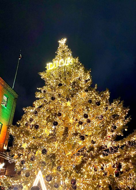 Dior Christmas Tree in Toronto Distiller District Christmas Market Distillery District Toronto, Toronto Christmas, Love You All, Winter Time, Follow Me On Instagram, Toronto, Dior, Bring It On, Let It Be