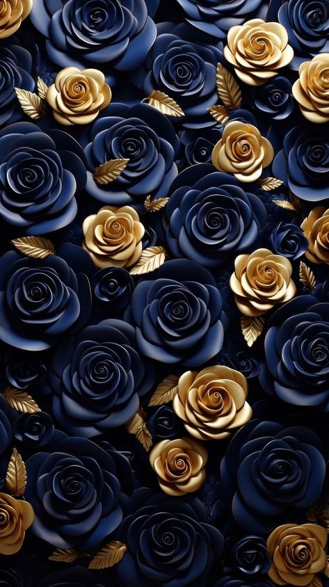 Gold roses bas relief pattern flower plant arrangement. | premium image by rawpixel.com / Tang Navy Gold Aesthetic, Navy Blue And Gold Wallpaper, Blue Wedding Background, Iphone Wallpaper Rose Gold, Blue And Gold Flowers, Wallpaper Rose Gold, Plant Arrangement, Rose Gold Aesthetic, Nature Photography Trees