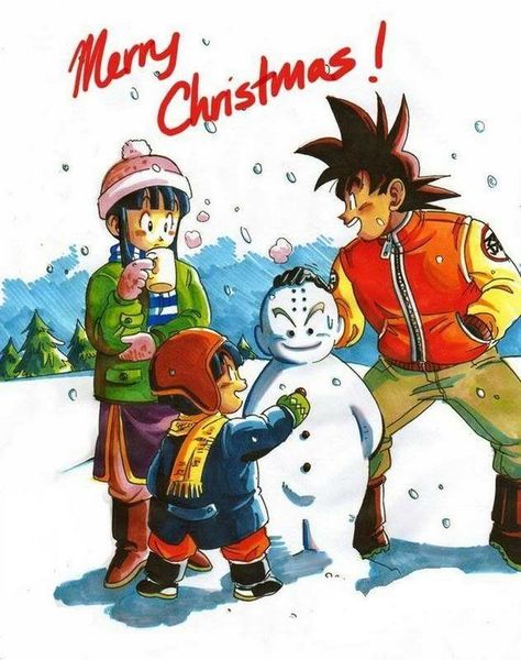 A very Merry DBZ Christmas! Christmas Dragon Ball, Saga Dragon Ball, Goku And Chichi, Christmas Dragon, Anime Christmas, Merry Christmas Images, Dragon Balls, Dragon Ball Super Manga, Dragon Ball Artwork