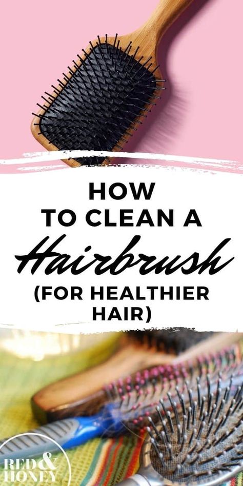 Clean A Hairbrush, Clean Your Hairbrush, Diy Brush Cleaner, How To Remove Lint, Clean Hairbrush, Dryer Sheet, Round Hair Brush, Vinegar Cleaning, Baking Soda Shampoo