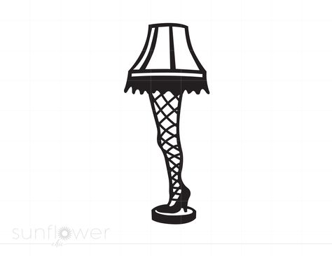 Download our Christmas SVGs for Commercial Use. These Christmas SVG Cut Files are available to download instantly and work with your Cricut and Silhouette#christmas #svg #svgchristmas Leg Lamp Svg, Silhouette Design Store Christmas, Christmas Story Tattoo, Christmas Story Lamp, A Christmas Story Leg Lamp, Christmas Flash, Christmas Story Leg Lamp, Lamp Tattoo, Flash Designs