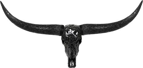 Skull Bliss - Longhorn Skull - Real Mounted Steer/Bull Skull Wall Art/Genuine Longhorn Skull Wall Decor/Animal Skull Decor with a Handmade Design (Hand-Carved Horns) Longhorn Wall Decor, Skull Bliss, Animal Skull Decor, Skull Real, Skull Wall Decor, Skull Wall Art, Longhorn Skull, Animal Skull, Bull Skull