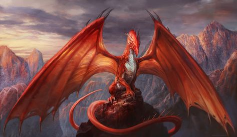 Ancient Red Dragon, Western Dragon, Red Dragon, Deviantart, Van, Red, Instagram