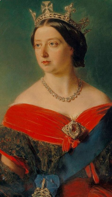 Queen Victoria Crown, Franz Xavier Winterhalter, Franz Xaver Winterhalter, Queen Victoria Family, Koh I Noor, Old Portraits, Isabel Ii, Swedish Royals, Prince Albert