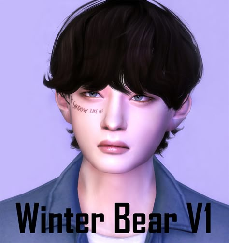 Sims 4 K-pop CC & Mods: Hair, Clothes, Makeup & More – FandomSpot Sims 4 Kpop Cc, Taehyung Hair, Sims 4 Hair Male, Mod Hair, Pelo Sims, Asian Men Hairstyle, Sims 4 Body Mods, Sims 4 Cc Skin, Winter Bear