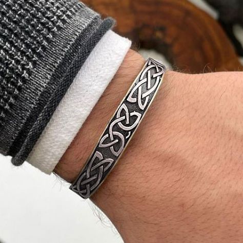 Viking Gods, Anniversay Gifts, Celtic Bracelet, Celtic Tattoo, Viking Bracelet, Men Jewelry, Celtic Jewelry, Mens Accessories Jewelry, Silver Jewelry Handmade